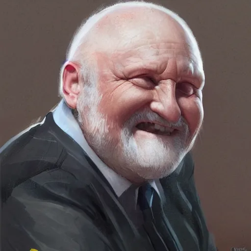 Image similar to Portrait of internet meme hide the pain harold, by greg rutkowski, artstation, award winning, stock photo