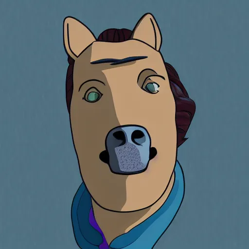 Prompt: bojack horseman style portrait of chandler bing