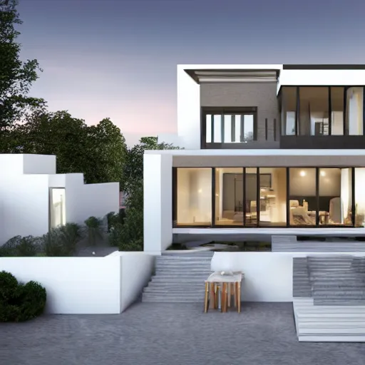 Image similar to mini modern house inside a crystal ball octane render hyperdetailed, house and home, home and garden,