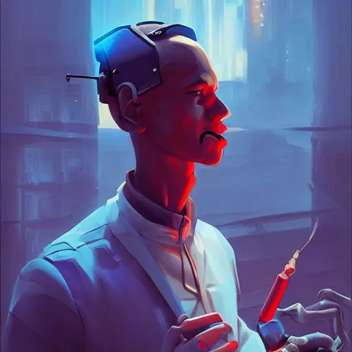 Image similar to two cyberpunk hyperrealistic figures smoking hookah official fanart behance hd artstation by jesper ejsing, by rhads, makoto shinkai and lois van baarle, ilya kuvshinov, ossdraws