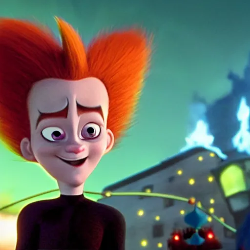 Image similar to syndrome from the incredibles in rudolph the red nosed reindeer