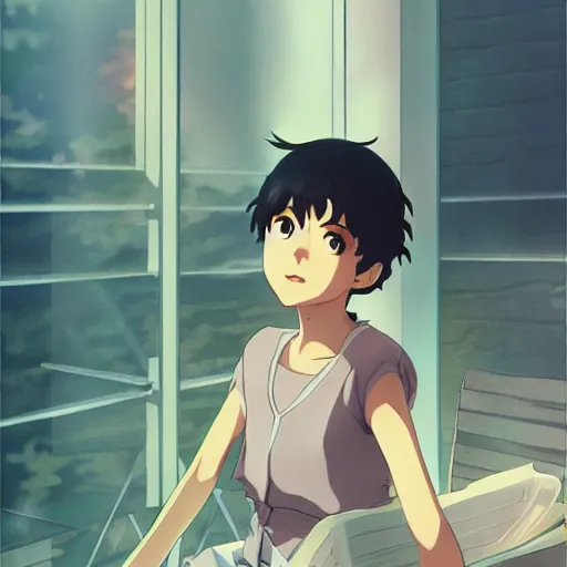 Image similar to poly styrene light novel illustration by makoto shinkai, clean lines, detailed