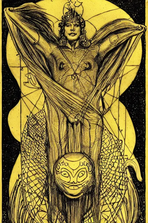 Image similar to occult diagram of a happy salmon!! in the style of wayne barlowe, gustav moreau, goward,  Gaston Bussiere and roberto ferri, santiago caruso, ((jose gabriel alegria sabogal)), composition by austin osman spare!