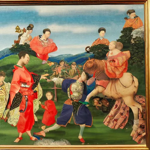 Prompt: Genshin impact oil painting in the style of Italian Renaissance