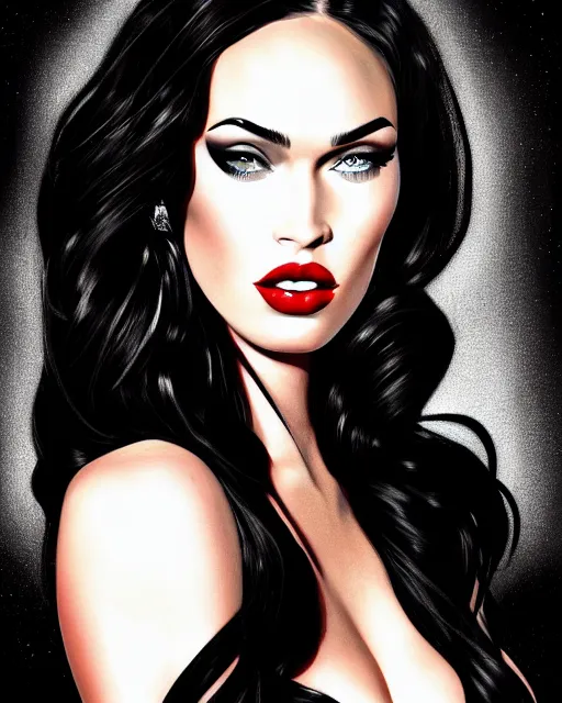 Lexica - Portrait of Megan Fox as spider woman, intricate, elegant, glowing  lights, highly detailed, digital painting, artstation, glamor pose, conce...