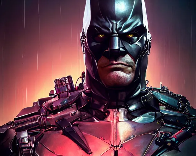 Image similar to highly detailed portrait of josh brolin as bruce wayne, in batman : arkham knight, stephen bliss, unreal engine, fantasy art by greg rutkowski, loish, rhads, ferdinand knab, makoto shinkai and lois van baarle, ilya kuvshinov, rossdraws, tom bagshaw, global illumination, radiant light, detailed and intricate environment