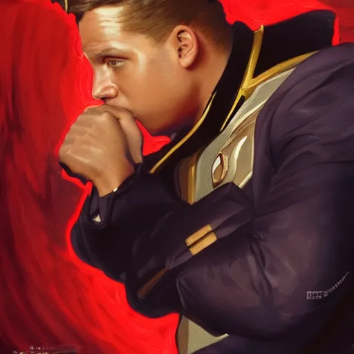 Image similar to portrait of leyendecker will smith, movie still, starfleet uniform, octane render, highly detailed, digital painting, artstation, concept art, smooth, sharp focus, illustration, art by artgerm and greg rutkowski and alphonse mucha and william - adolphe bouguereau