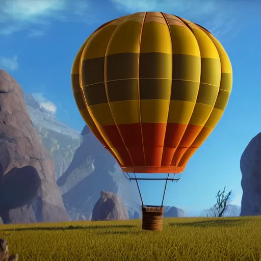 Image similar to hot air balloon carrying a hotel by H.P. Lovecraft, 8k, epic scene, scifi, unreal engine, masterpiece.