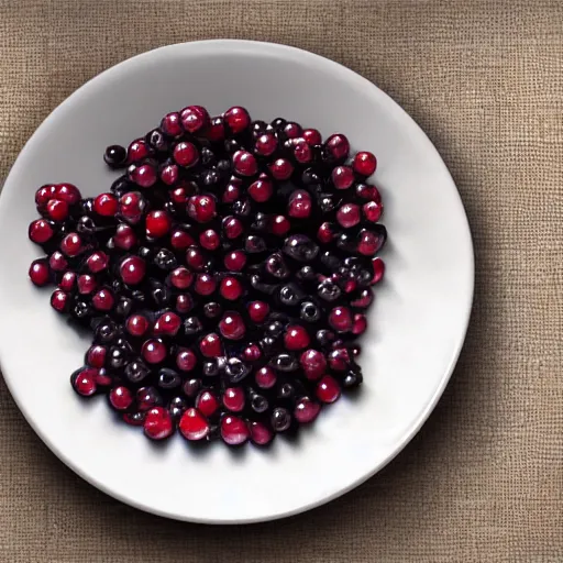 Image similar to a man eats black currants in a plate, hyper realistic, hyper detailed, cfg _ scale 1 2