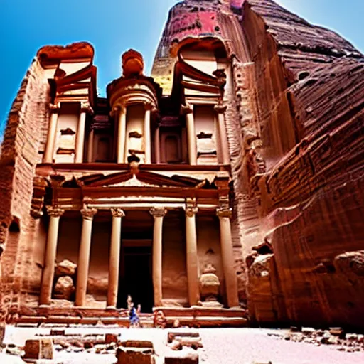 Prompt: the temple of petra