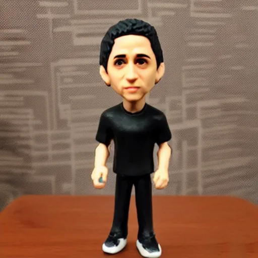 Prompt: canserbero plastic figurine bobblehead toy