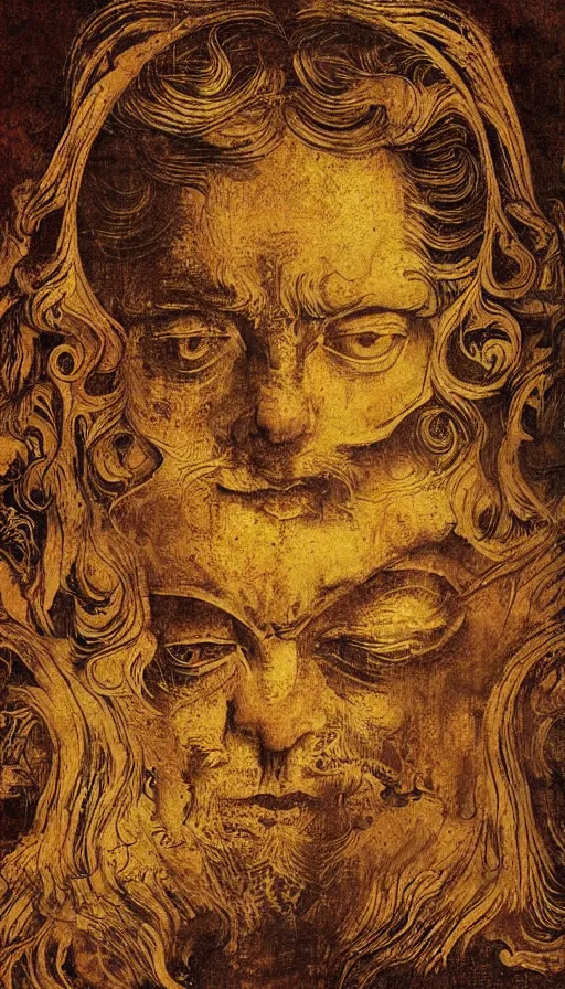 Image similar to psytrance artwork, by leonardo da vinci