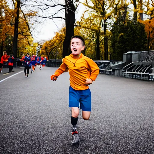 Prompt: Athletic boy running Nikon D800, 85 mm, aperture F/2.8, 1/200th second shutter speed, ISO 200