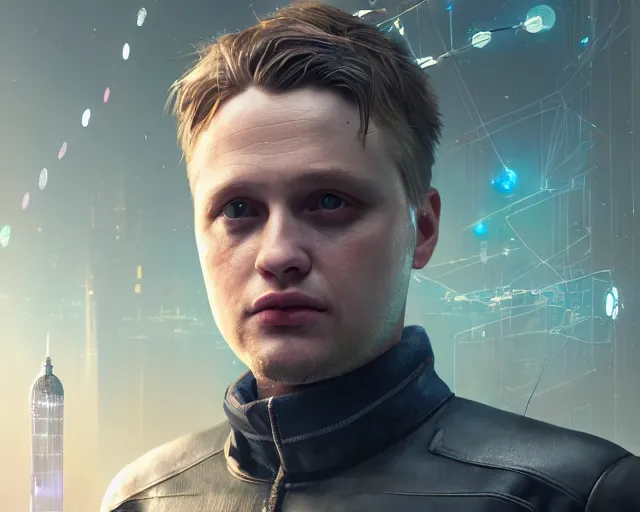 Prompt: highly detailed portrait of michael pitt as an android, in detroit : become human, stephen bliss, unreal engine, fantasy art by greg rutkowski, loish, rhads, ferdinand knab, makoto shinkai and lois van baarle, ilya kuvshinov, rossdraws, tom bagshaw, global illumination, radiant light, detailed and intricate environment