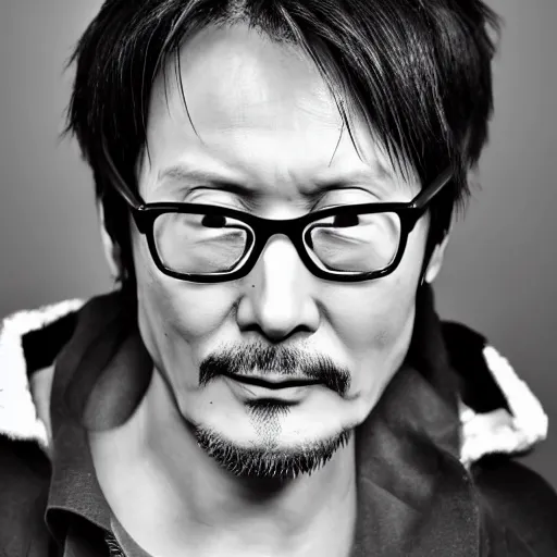 Prompt: Hideo Kojima as a character in Street Fighter, detailed face