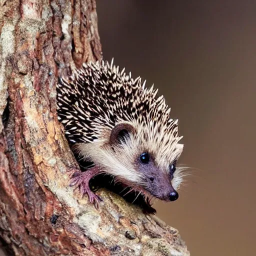 Image similar to hedgehog with spiders on its back