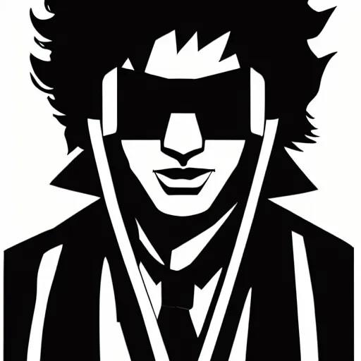 Image similar to face icon vector minimalist cowboy bebop by artstation loftis cory fanart