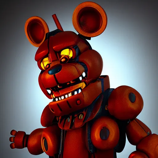 Image similar to horror animatronic from fnaf, by wlop, 8 k, super detailed, octane render, vfx, super realistic, unreal engine 5