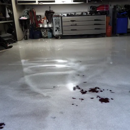 Image similar to oops! i spilled some antimatter onto the floor of my garage.