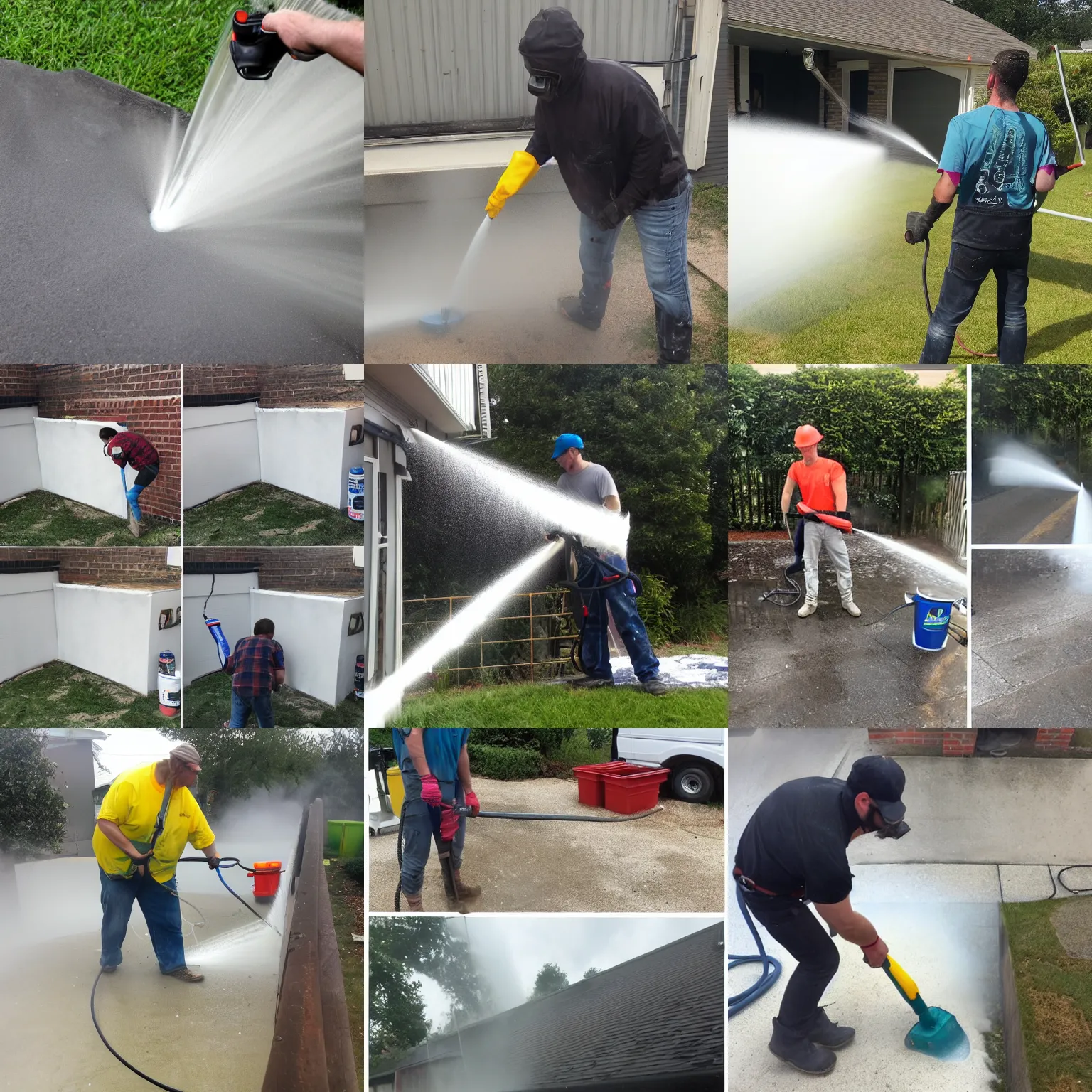 Prompt: Powerwashing with Milk