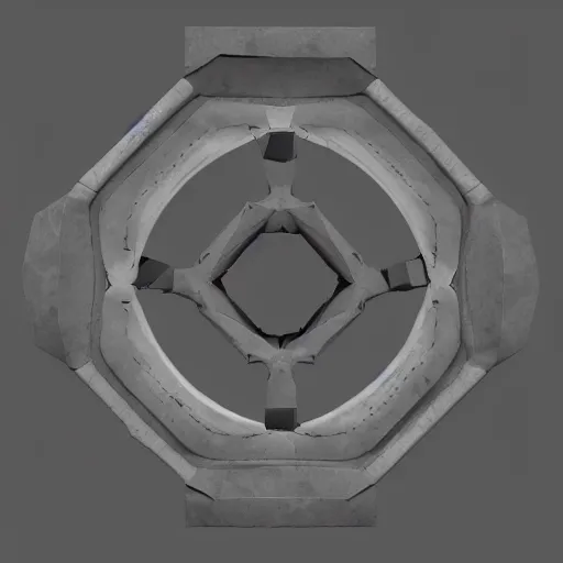 Prompt: kitbashing component, based on low poly convex shape, symmetric, unreal engine