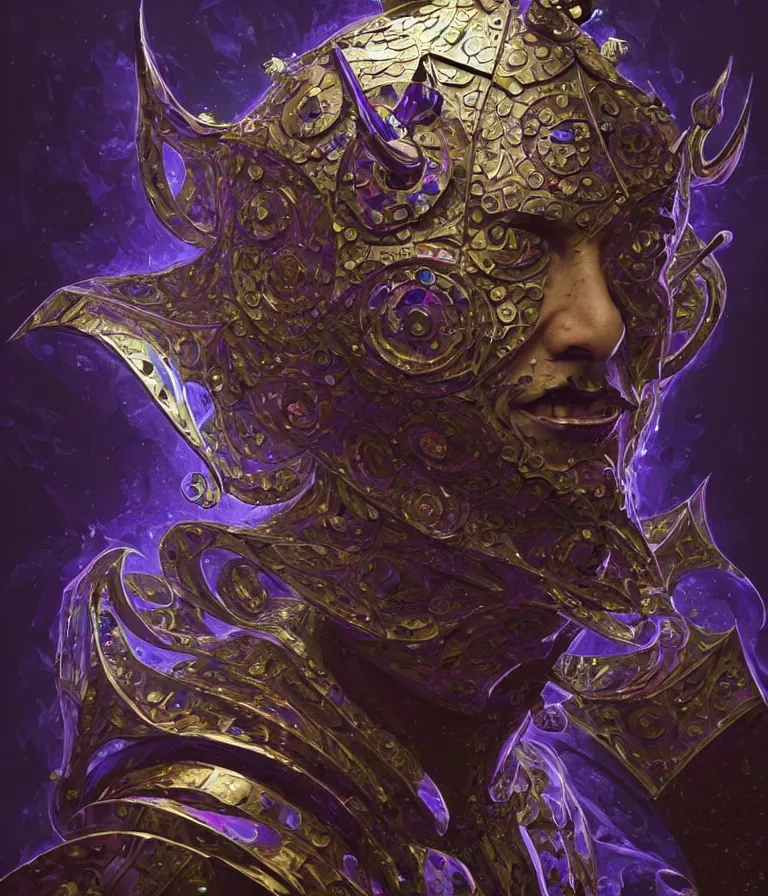 Image similar to front!!! shot of a court jester!!! character, mesmerizing fractal hypercubes, bismuth, dark holography!!!, future, metallic galactic, crystalline edges, polygonal, elegant, highly detailed, centered, (((artstation, concept art, jagged, sharp focus, artgerm, Tomasz Alen Kopera, Peter Mohrbacher, donato giancola, Joseph Christian Leyendecker, WLOP, Boris Vallejo))), ((raytracing)), mugshot!!!!!, ugly!!!!!!, octane render, nvidia raytracing demo, octane render, nvidia raytracing demo, octane render, nvidia raytracing demo, 8K