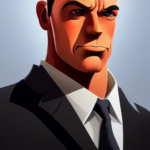 Image similar to face icon stylized minimalist agent 0 0 7, loftis, cory behance hd by jesper ejsing, by rhads, makoto shinkai and lois van baarle, ilya kuvshinov, rossdraws global illumination