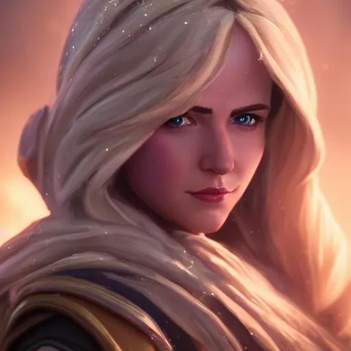 Prompt: realistic still of jaina proudmoore amazing details k beautiful ultra realistic by dandonfuga sharp focus cinematic lightning artstation