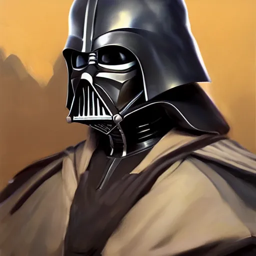 Image similar to greg manchess portrait painting of armored anakin skywalker darth vader as overwatch character, medium shot, asymmetrical, profile picture, organic painting, sunny day, matte painting, bold shapes, hard edges, street art, trending on artstation, by huang guangjian and gil elvgren and sachin teng