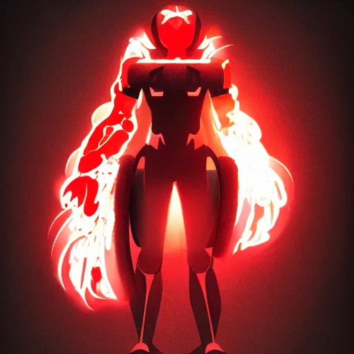 Image similar to Character design body made of fire, body with black and red lava, mecha humanoid with cyberpunk bomber jacket, concept art character, royalty, smooth, sharp focus, organic, appealing, deep shadows, sketch line art for character design