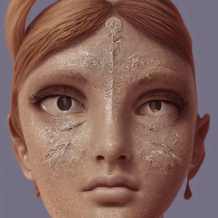 Prompt: a wonderful symmetrical centered portrait of goddes with a beautiful face made of clear sand, realistic, trending artstation, octane render 8 k