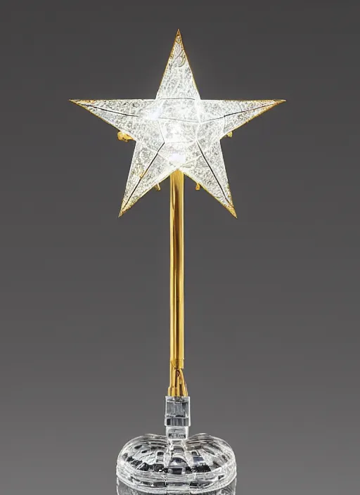 Image similar to Table lamp in the shape of a star, with precious stones, designed by Rene Lalique