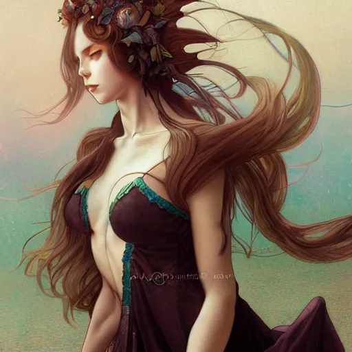 Image similar to Vaporeon Gajinka human girl , highly detailed, digital pencil painting, sharp focus, illustration, art by artgerm and greg rutkowski and alphonse mucha