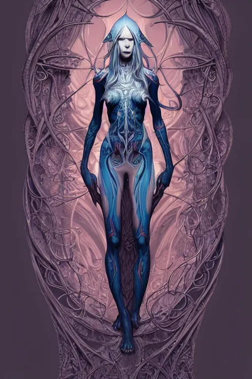 Image similar to digital art, centered full body , elven ,intricate, veins, by James Jean and by artgerm , ultradetailed, charachter design, concept art, trending on artstation,