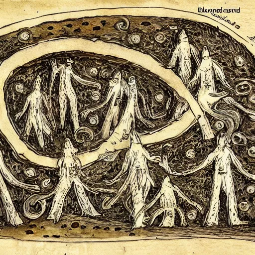 Image similar to bloodborne in the voynich manuscript