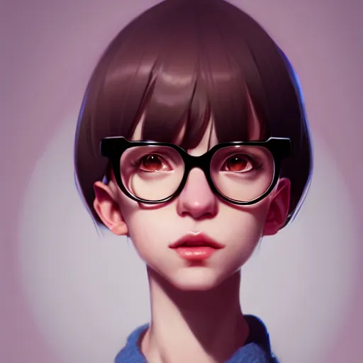 Prompt: character design portrait of an anthropomorphic rat girl with rat ears wearing glasses, 4 k, concept art, by wlop, ilya kuvshinov, artgerm, krenz cushart, pixiv.