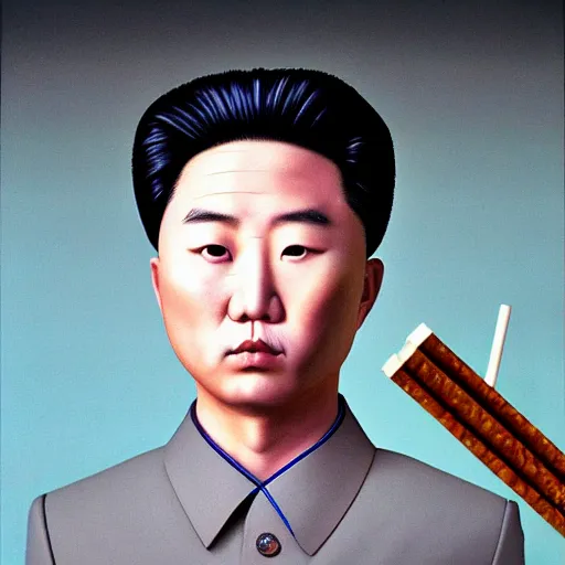 Image similar to hyperralism araki hobuyoshi style photography of hyperrealism detailed north korean kim chen with detailed face playing on detailed xbox and smoking weed in basement bedroom