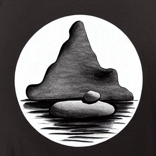 Image similar to zen cairn ink