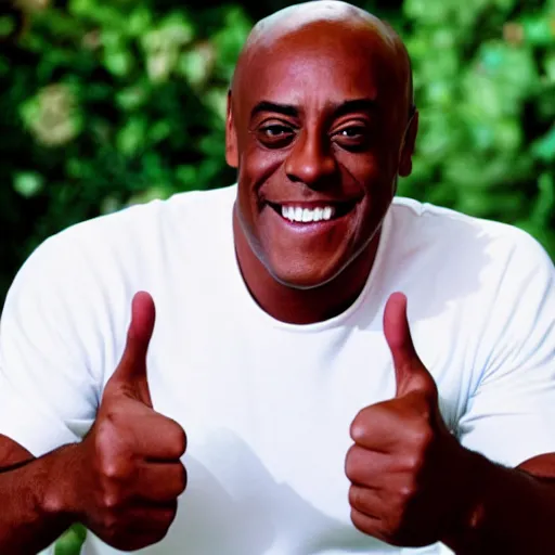 Image similar to ainsley harriot thumbs up to camera