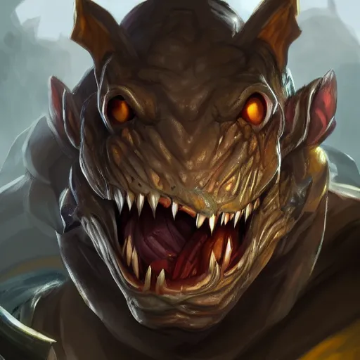 Prompt: renekton from league of legends portrait extremely detailed character concept art, 4 k, trending on artstation, visual key anime style