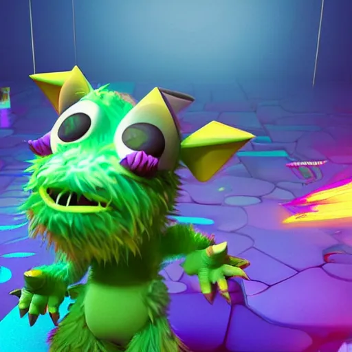 Image similar to “Pibby glitch Monster with other glitch monsters 8k resolution Unreal Engine”