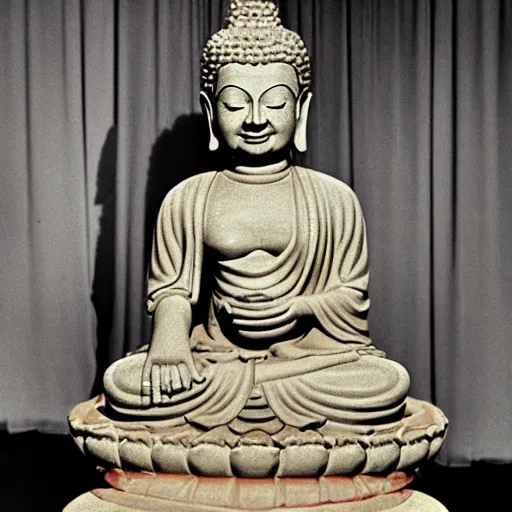 Image similar to Lucille Ball as a Buddha statue,