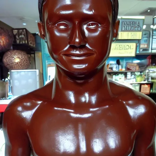 Image similar to man made of chocolate melting