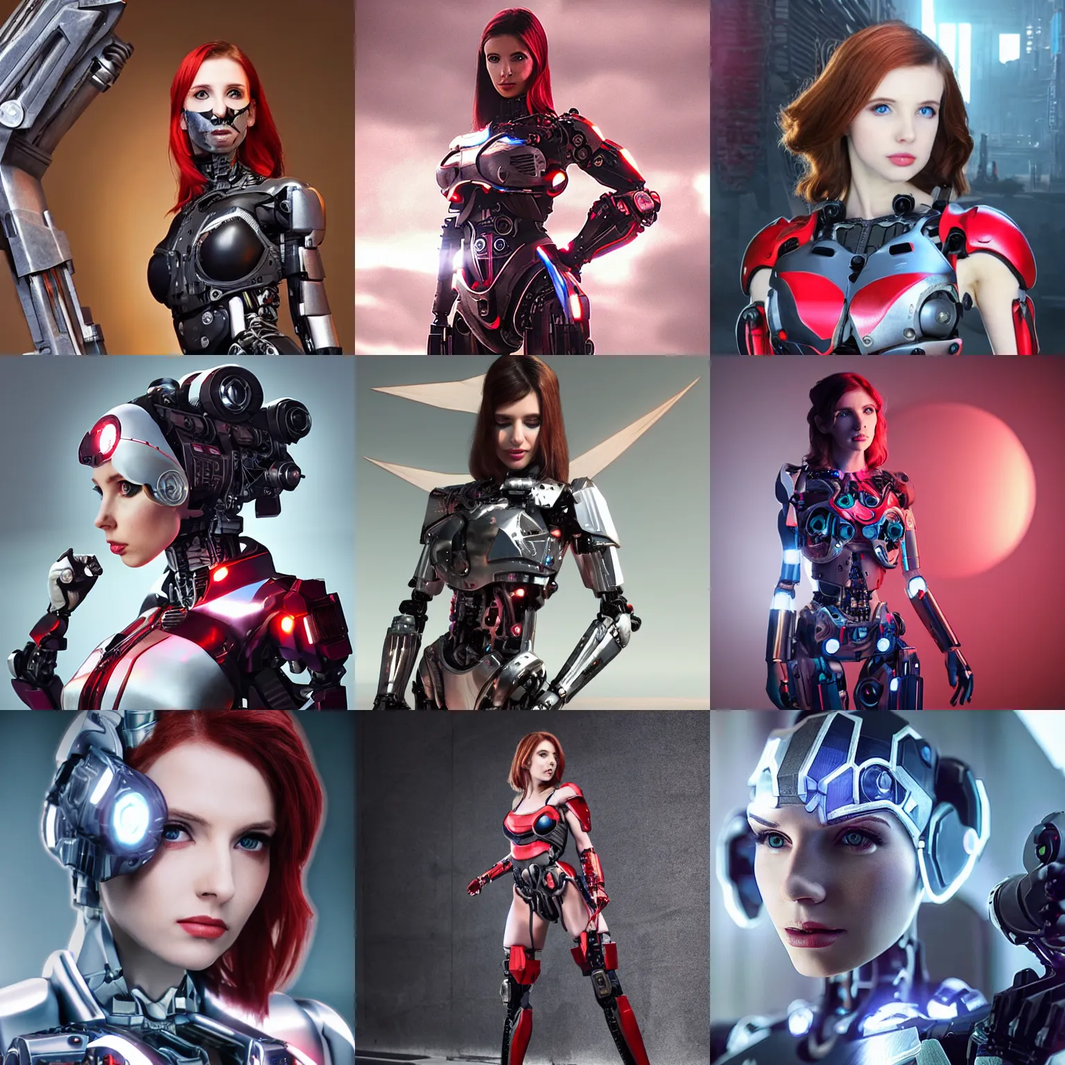 Prompt: beautiful amouranth as cyborg, trending artstaition, unreal engine, cinematic, ultra realistic