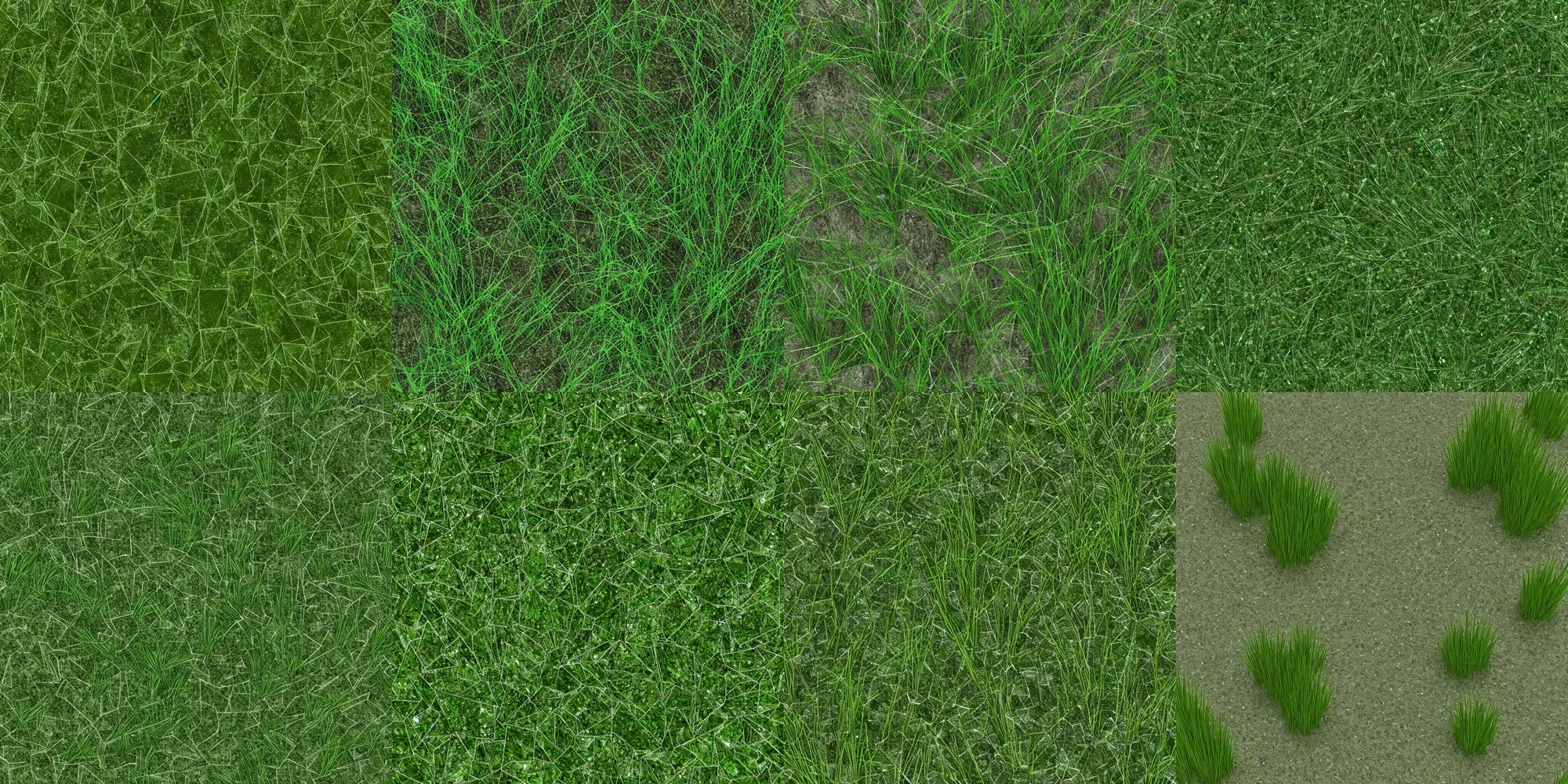 Prompt: gemlike grass and glassy dirt terrain texture, thick green crystal shards, detailed terrain texture, shiny, 2 d texture, seamless