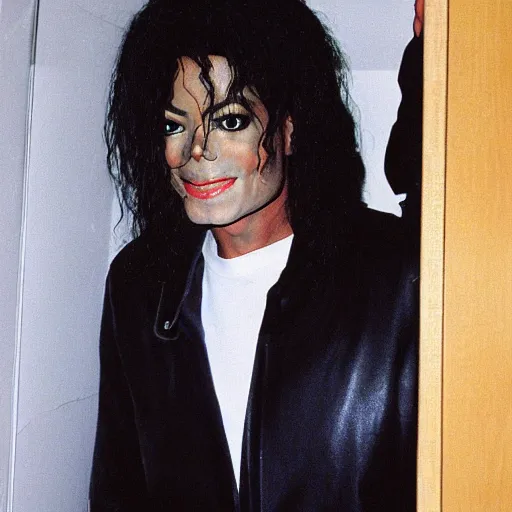 Image similar to michael jackson hiding in the closet