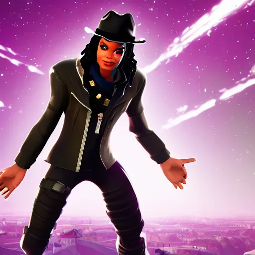 Image similar to Michael Jackson in Fortnite