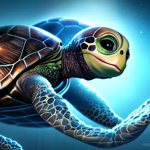 Image similar to humanoid turtle, sci - fi, utopian, pixar splash art, wlop, intricately detailed, highly detailed, trending on artstation, 4 k, wallpaper - 1 0 2 4