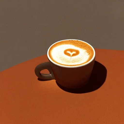 Prompt: An infinitesimally small cup of coffee standing on a pillar in a sunny valley, 3D render, amateur, 2000s graphics