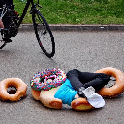 Image similar to cyclist trapped under donut avalanche